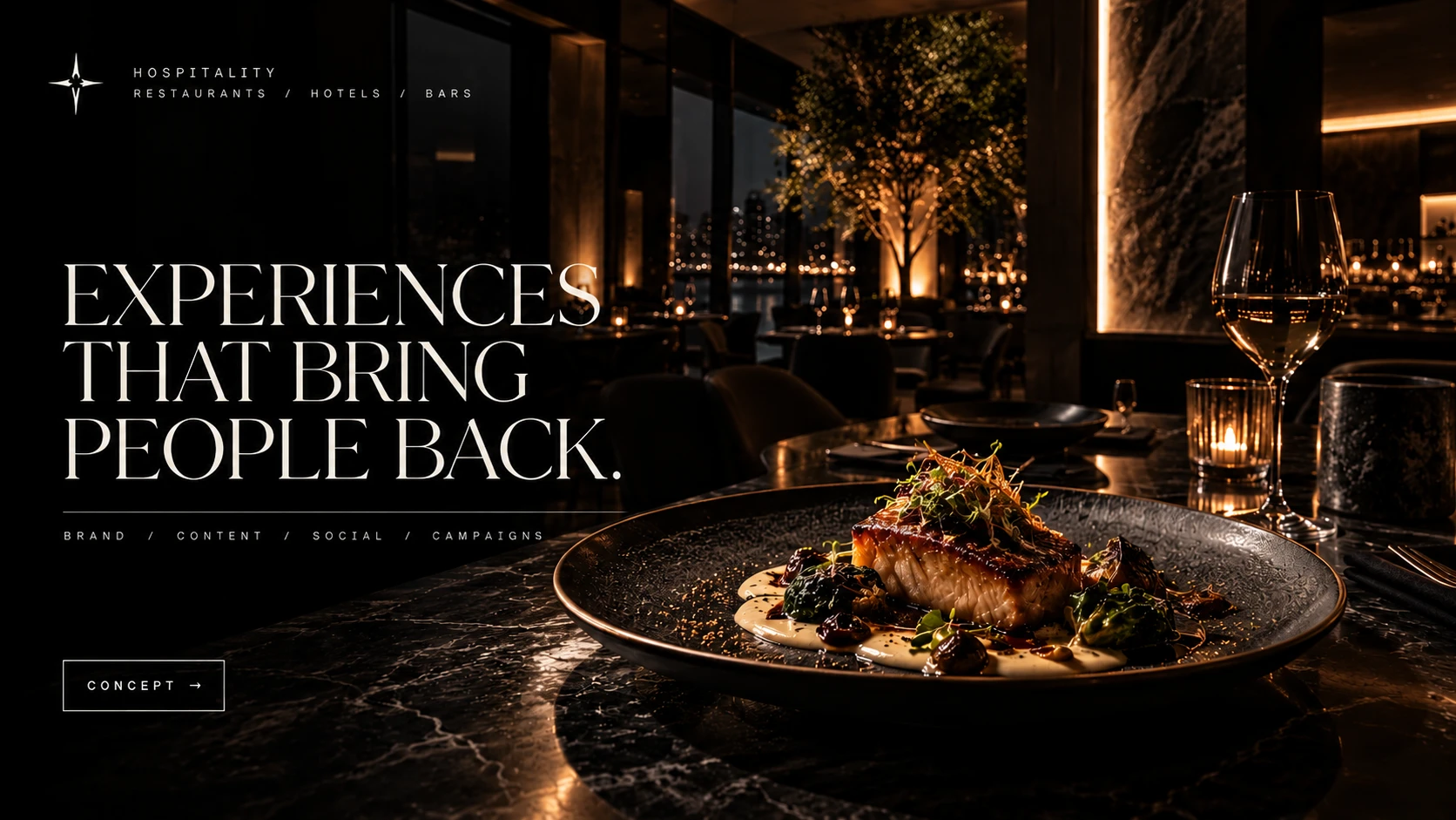 Hospitality — concept campaign, in-house