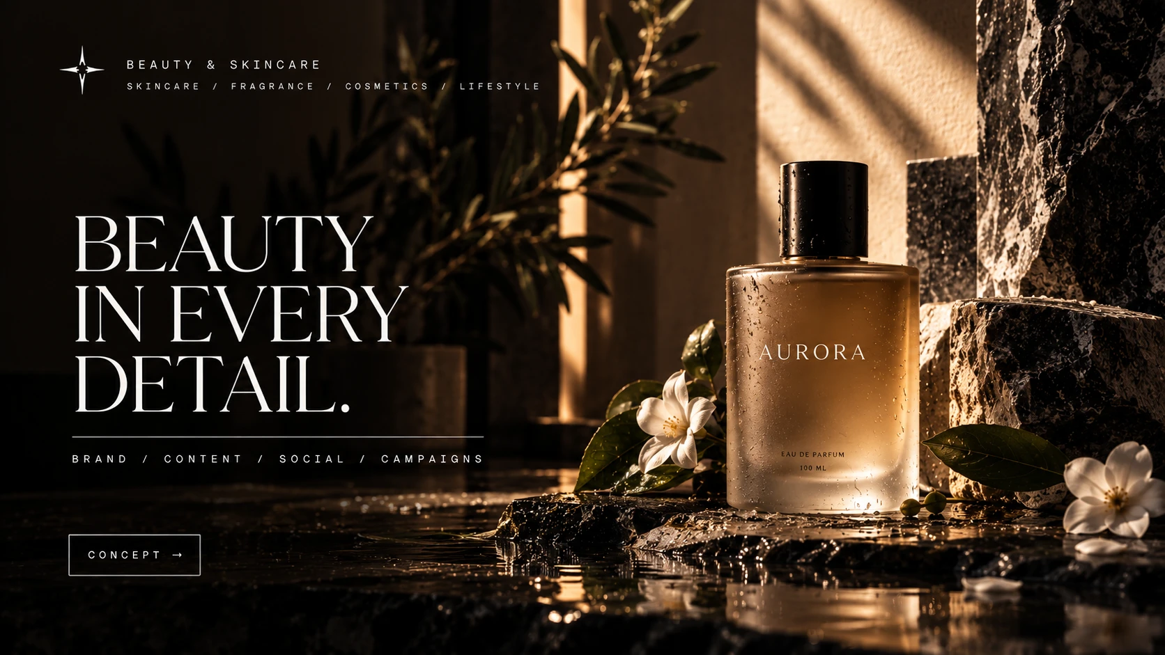 Beauty and skincare — concept campaign, in-house